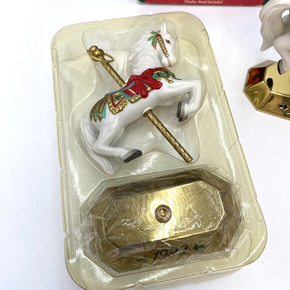 3 Hallmark Keepsake Tobin Fraley Carousel Horse Christmas Ornaments '92 '93 '94 - Picture 2 of 10
